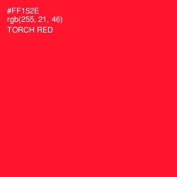 #FF152E - Torch Red Color Image